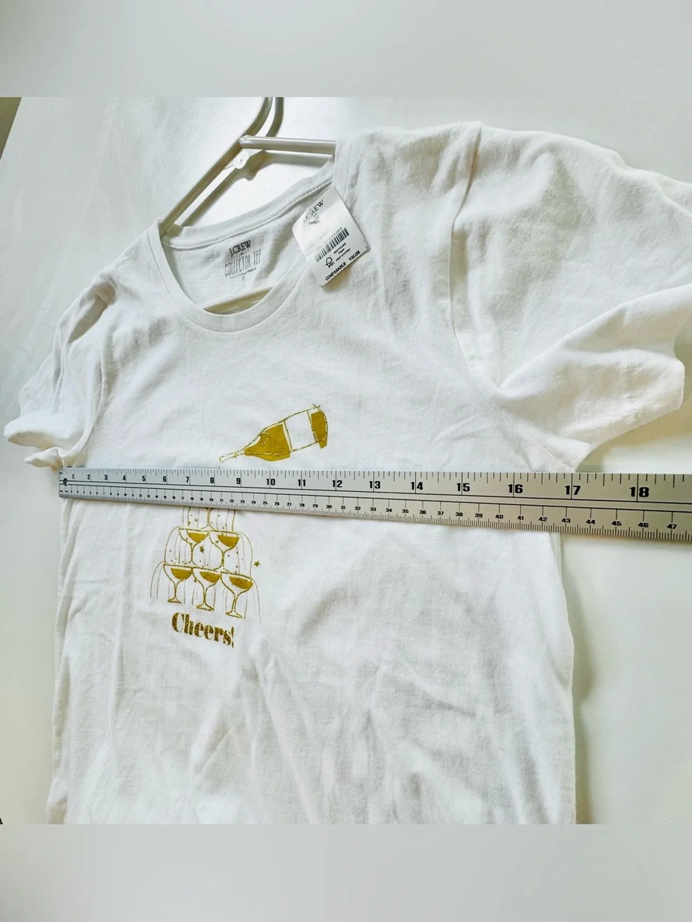 J.Crew NWT Champagne Pajama Set XS/S Cheers Glitter Cotton Bridal Party NYE